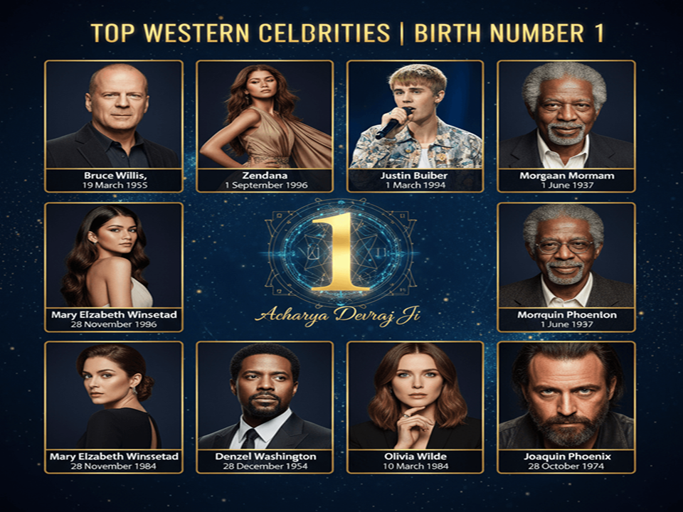 Famous Western Movie Stars Celebrities Born With Birth Number 1