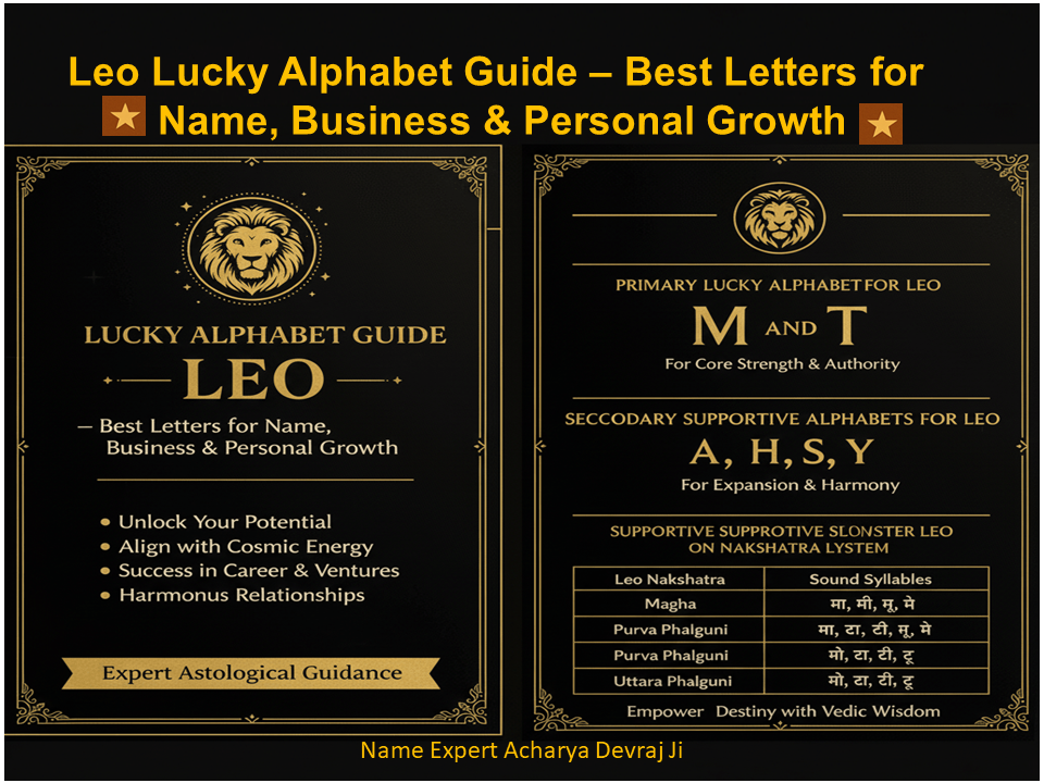 Leo Lucky Alphabet Guide – Best Letters for Name, Business and Personal Growth